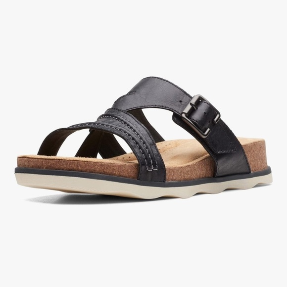 Clarks Shoes - Clarks Brynn Hope Black Leather Women's